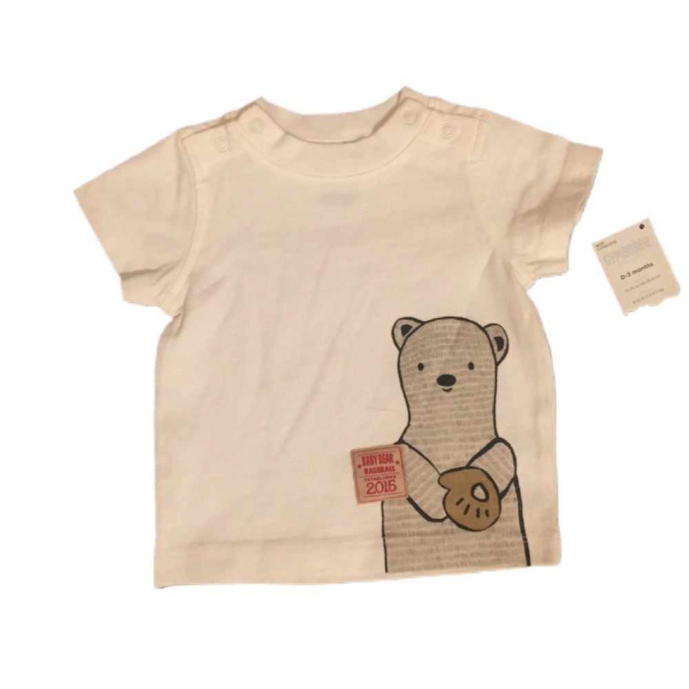 Gymboree boy t-shirt shoulder snaps 0-3 NWT